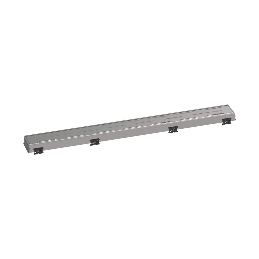 Brushed Stainless Steel Linear Shower Drain with Adjustable Frame