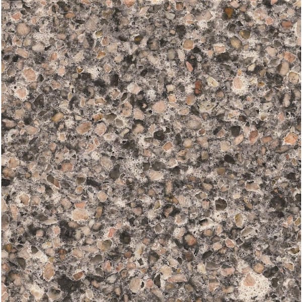 2 in. Quartz Countertop Sample in Rosa Grey