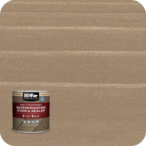 8 oz. #ST-143 Harbor Gray Semi-Transparent Waterproofing Exterior Wood Stain and Sealer Sample