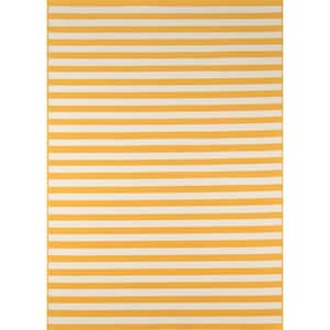 Baja Stripe Yellow 1 ft. 8 in. x 3 ft. 7 in. Indoor/Outdoor Area Rug