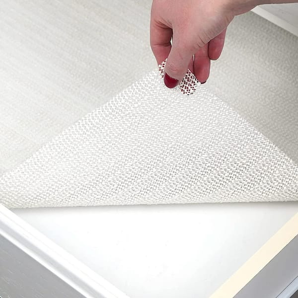 1 White Shelf Liner Anti Skid Non Slip Grip Kitchen Dish Drawer Mat Lining Pad