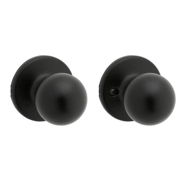 Kwikset Polo Matte Black Hall/Closet Passage Door Knob 200P 514