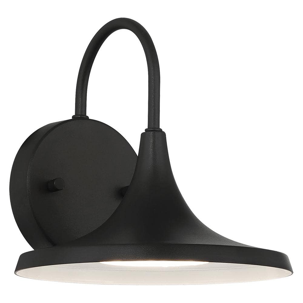 Pella 8.25 in 1-Light Black Integrated LED Flush Mount Ceiling Light