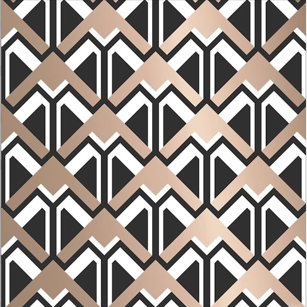 Beau Gatsby Black and Gold Wallpaper