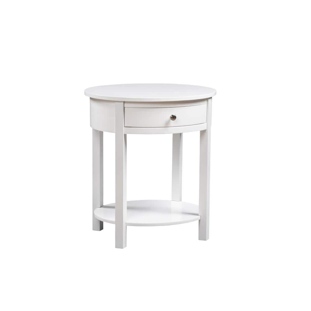 Busey 1 - Drawer End Table and Storage Andover Mills Color: White