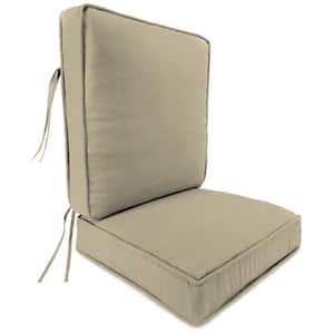 22 in. L x 45 in. W x 4 in. T Outdoor Deep Seat Chair Cushion Set in Canvas Pebble