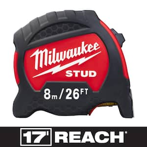 Milwaukee 48227308 Hp8mg/27 Premium Mag Mètre à ruban – Rouge/Noir