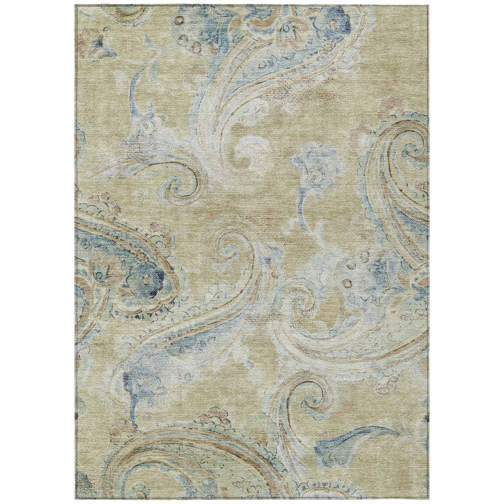 Chantille Machine Washable Indoor/Outdoor Abstract ACN2748 Wheat 9 ft. x 12 ft. Area Rug price history on PriceWatchPro