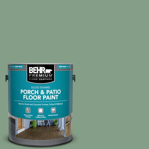 1 gal. #S410-5 Track Green Gloss Enamel Interior/Exterior Porch and Patio Floor Paint