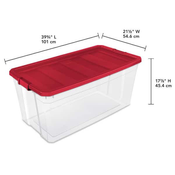 8w X 4d X 8h Plastic Food Storage Container Clear - Brightroom