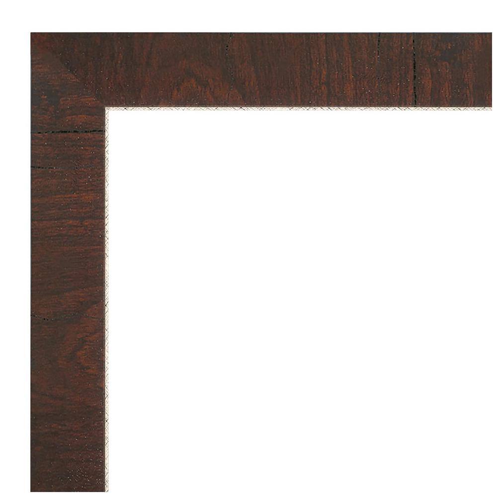 Wildwood Brown and Silver Rectangular Beveled Wall Mirror