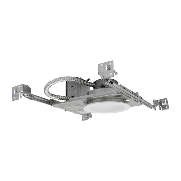 NICOR DLR4 (v5) 4 in. 4000K New Construction Recessed Integrated LED Kit White