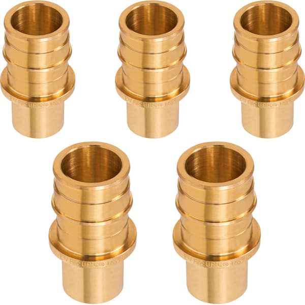 3/4 in. x 1/2 in. 90° PEX A x Male Sweat Expansion Pex Adapter, Lead Free  Brass for Use in Pex A-Tubing (Pack of 5)