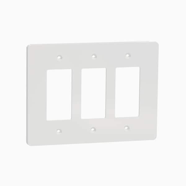 Square D X Series 4-Gang Mid Size Plus Wall Plate Cover
