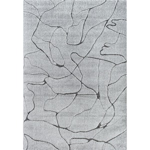 Cadence Granite 2'x4' Contemporary Gray Area Rug