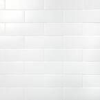 Barnet White 3 in. x 9 in. x 10mm Matte Ceramic Subway Wall Tile (30 pieces / 5.16 sq. ft. / box)