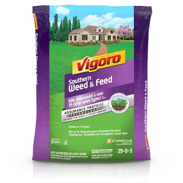 Vigoro 32 lbs. 10,000 sq. ft. Weed and Feed Weed Killer Plus Lawn Fertilizer for Southern Grass Types