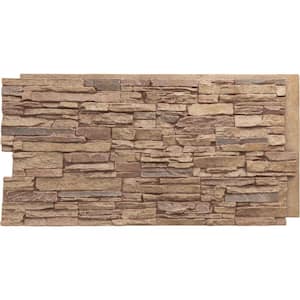 Canyon Ridge 45 3/4 in. x 1 1/4 in. Fall Bank Stacked Stone, StoneWall Faux Stone Siding Panel