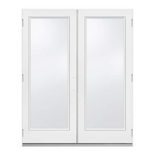 JELD-WEN 72 in. x 80 in. Primed Steel Right-Hand Outswing Full Lite Glass Stationary/Active Patio Door