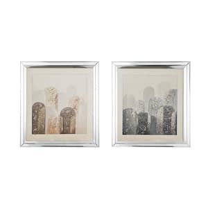 Kaiden Crystal Mirror 2-Pieces of Framed Wall Art Print 23.6 in. x 23.6 in.