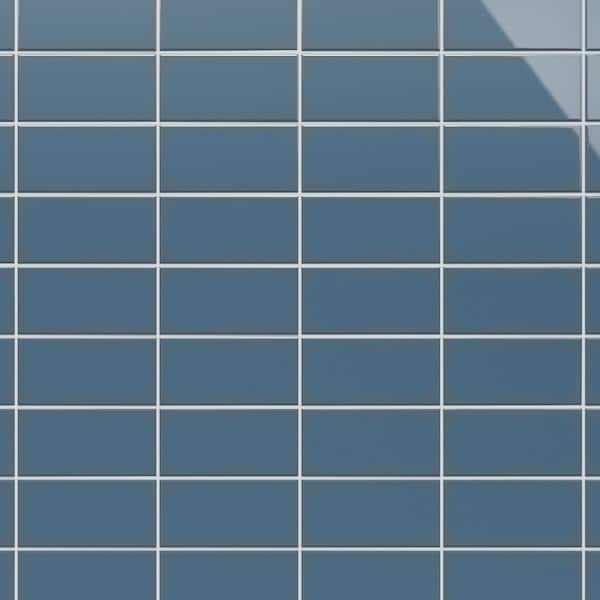 Ivy Hill Tile Remington Blue 2.95 in. x 5.9 in. Polished Porcelain Wall Tile (5.32 sq. ft./Case)