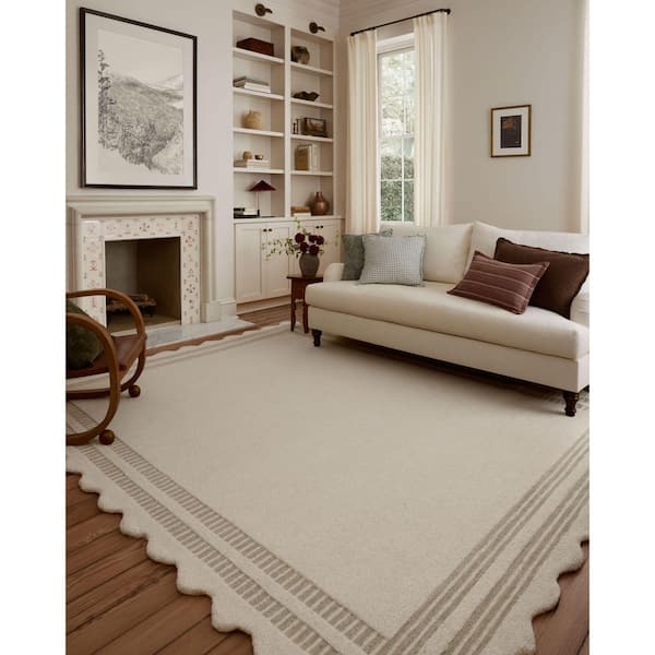 Loloi Chris Love Julia Scottie Ivory / Grey 2 ft. x 5 ft
