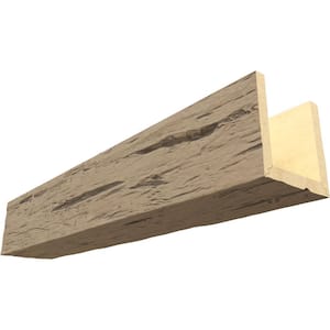 Endurathane 6 in. H x 8 in. W x 16 ft. L Hand Hewn Almond Faux Wood Beam