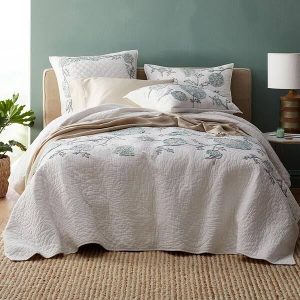 Alden Floral Embroidered Cotton Linen 
