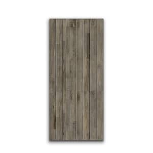 32 in. x 80 in. Hollow Core Weather Gray Stained Solid Wood Interior Door Slab