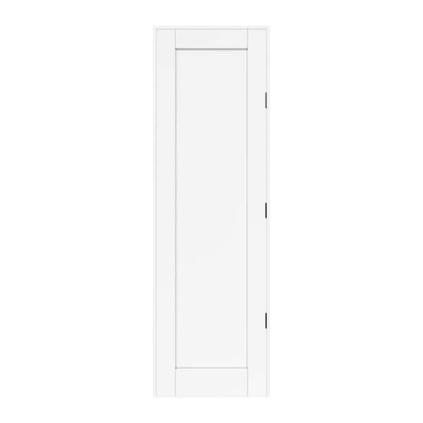 ARK DESIGN 24 in. x 80 in. Paneled Blank 1-Lite Left Handed White Solid Core MDF Door with Quick Assemble Jamb Kit