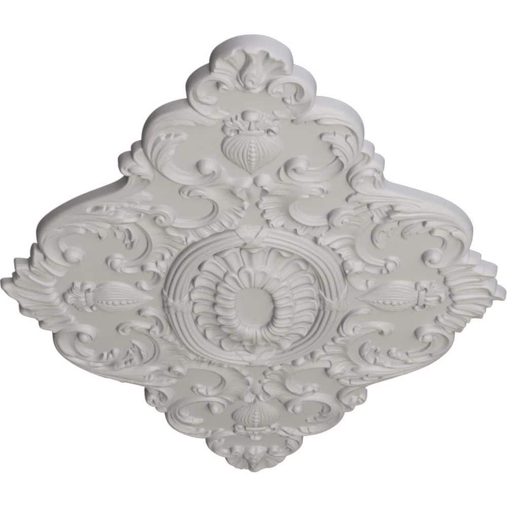 Ultra Pure White Hand-Painted Urethane Ceiling Medallion