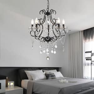 Atlanta 5 -Light Candle Style Classic/Traditional Chandelier with Crysta Accents