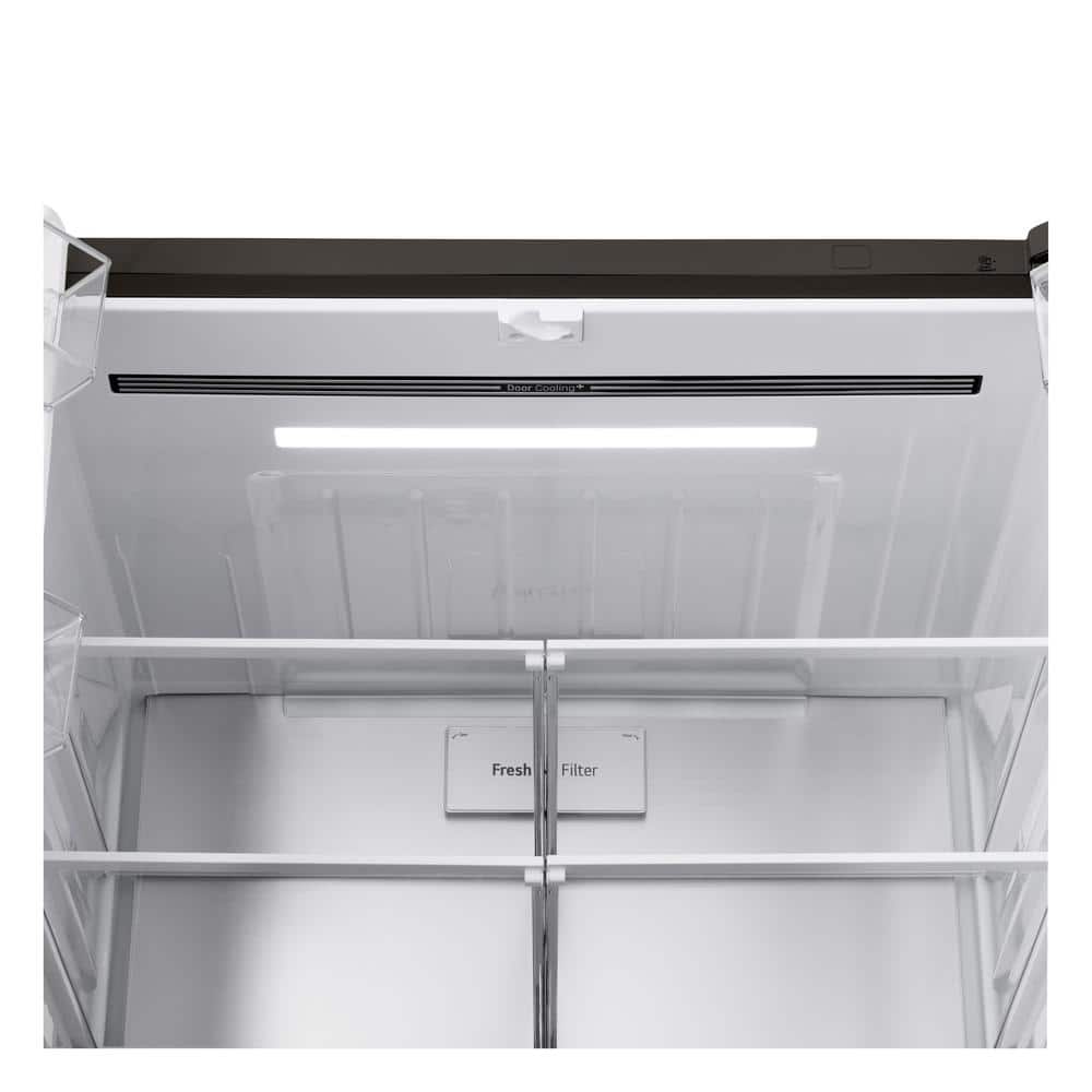 Black Stainless Steel Smart French Door Refrigerator with Ice Maker