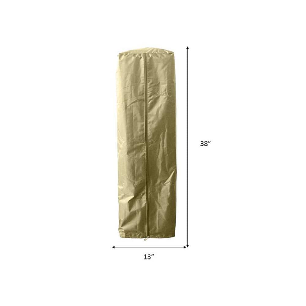 Tan Heavy Duty Waterproof Patio Heater Cover with Zipper