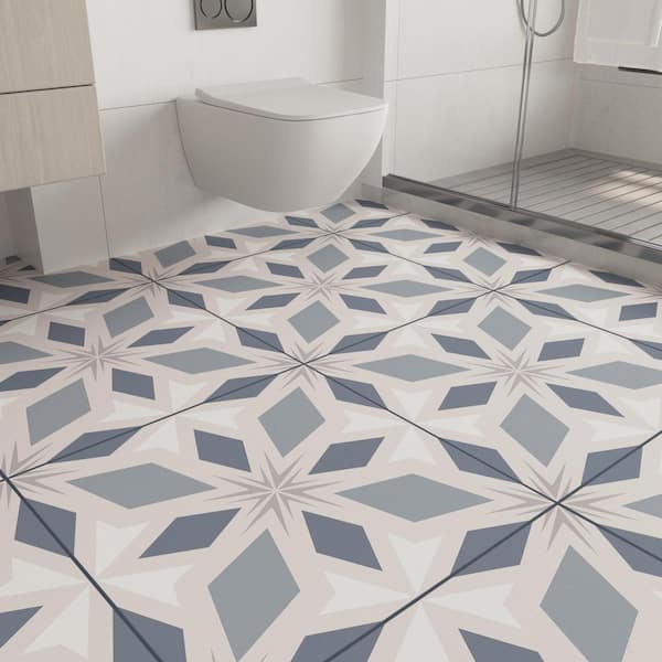 24 in. X 120 in. 4 MIL Gray Pink Peel & Stick Vinyl Sheet Flooring, Cut to Length Flooring Roll, Water-Resistant
