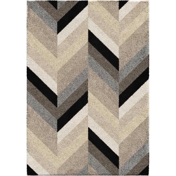 Orian Rugs Glass Chevron Multi 5 ft. 3 in. x 7 ft. 6 in. Area Rug