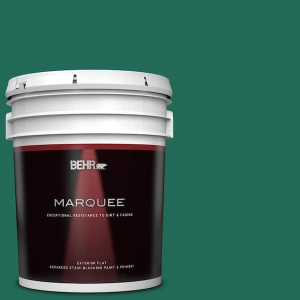 BEHR MARQUEE 5 gal. #S-H-480 Forest Rain Flat Exterior Paint & Primer