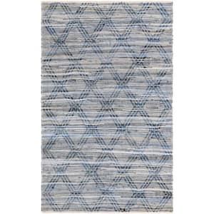 Chindi Cotton Sally Denim blue 5 ft. 1 in. x 8 ft. Area Rug