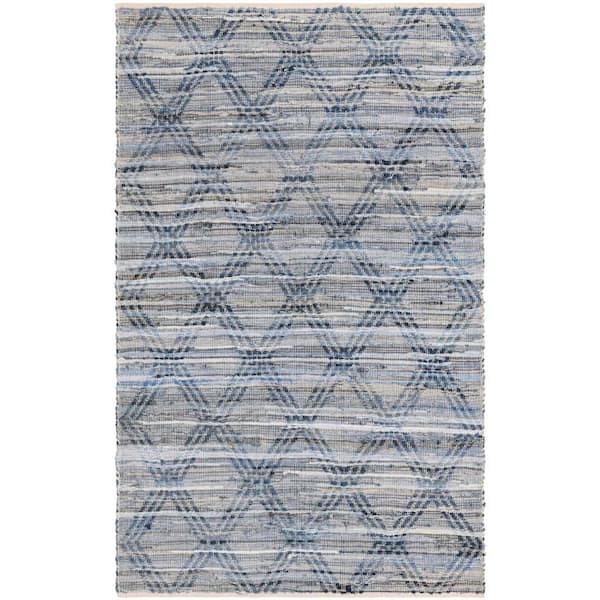 Chindi Cotton Sally Denim blue 5 ft. 1 in. x 8 ft. Area Rug