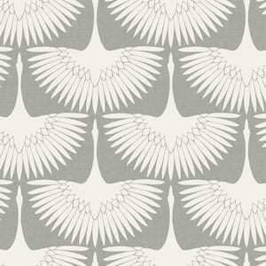Genevieve Gorder Feather Flock Chalk Peel and Stick Wallpaper (Covers 56 sq. ft.)