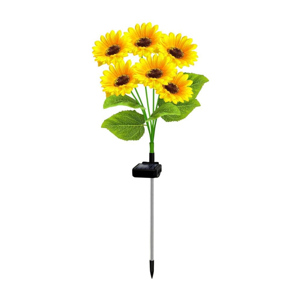 4 Pack Solar Lights Outdoor Garden Decor with 24 Sunflower Lights, Solar Flowers Lights Waterproof for Landscape Yard price history on PriceWatchPro
