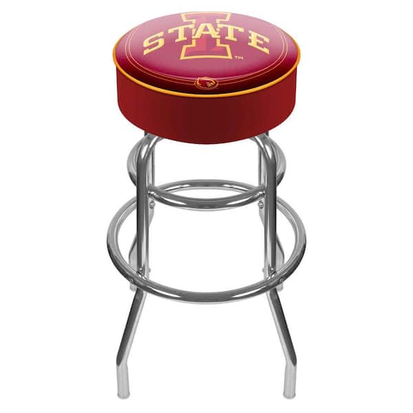 Trademark Iowa State University 31 in. Chrome Padded Swivel Bar Stool