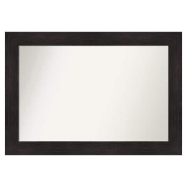 Amanti Art Furniture Espresso 39.75 in. x 27.75 in. Custom Non-Beveled Satin Recyled Polystyrene Bathroom Vanity Wall Mirror