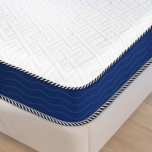 mm-mti（ホワイト） Crystli Twin Medium Gel Memory Foam Mattress 10 in. Bed-in-a