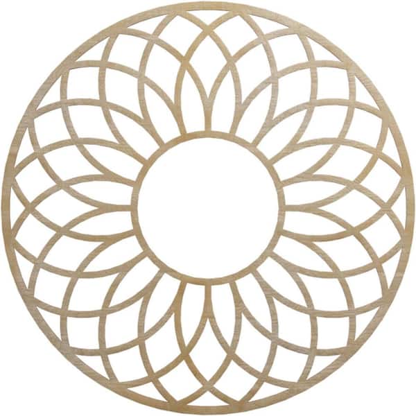 Ekena Millwork 0.25 in. x 40 in. x 40 in. Wood Medallion Moulding