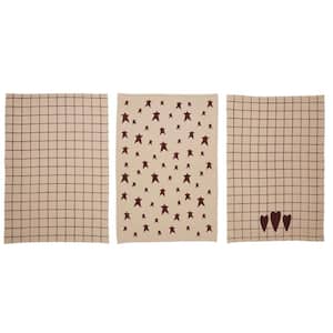 Connell Browns/Tans Novelty Cotton Blend Kitchen Tea Towel Set (Set of 3)