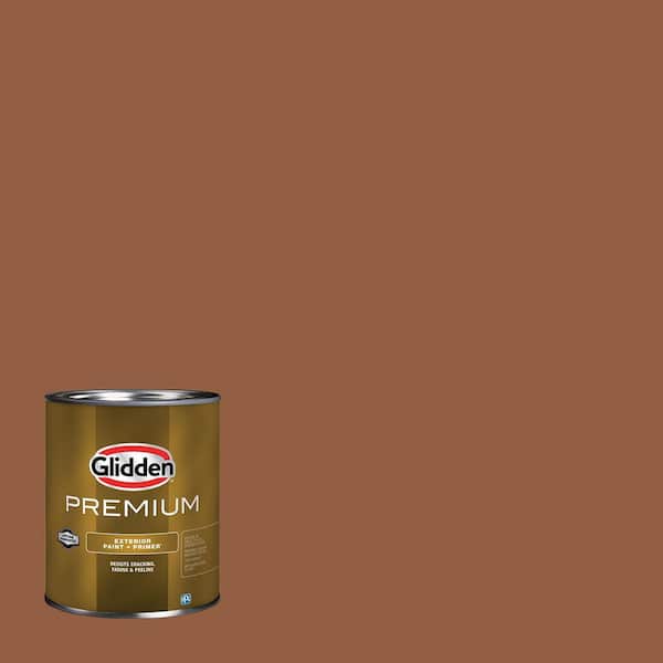 Glidden Premium 1 qt. PPG1069-7 Cinnamon Spice Flat Exterior Latex Paint