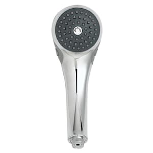 1-Spray 3.1 in. Single Wall Mount Handheld Shower Head in Polished Chrome