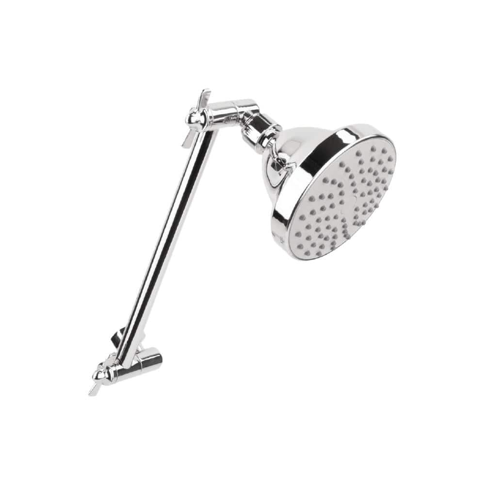 Glacier Bay 1Spray 4 in. Single Wall Mount Fixed Shower Head in Chrome