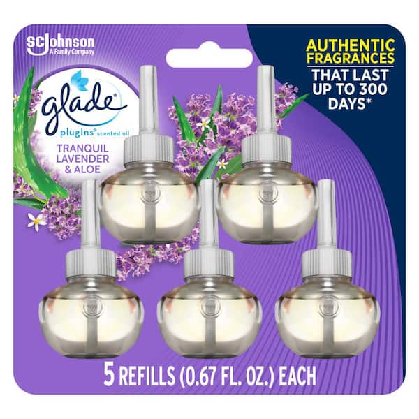 Glade 3.35 fl. oz. Lavender and Aloe Plug-In Air Freshener Refill (5-Count)